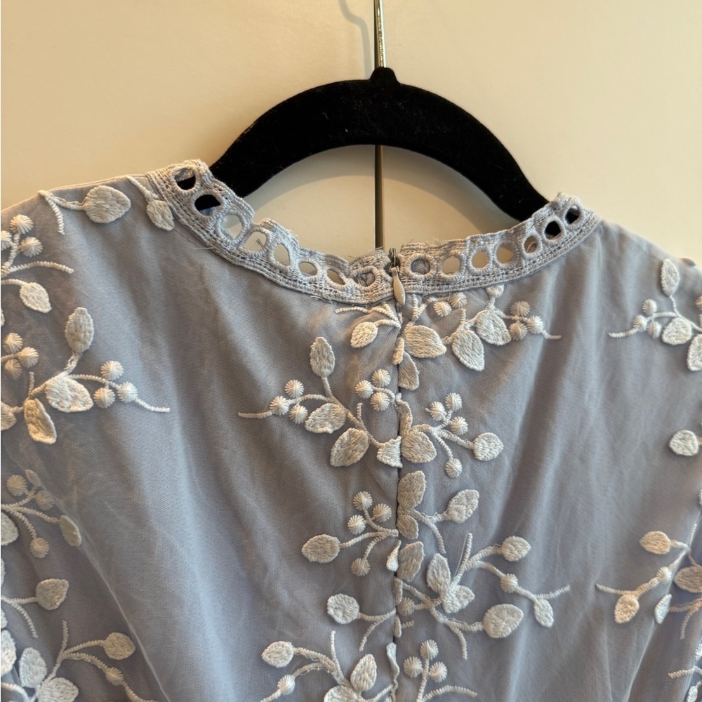 Aqua - Blue Floral Dress - Picture 5 of 6